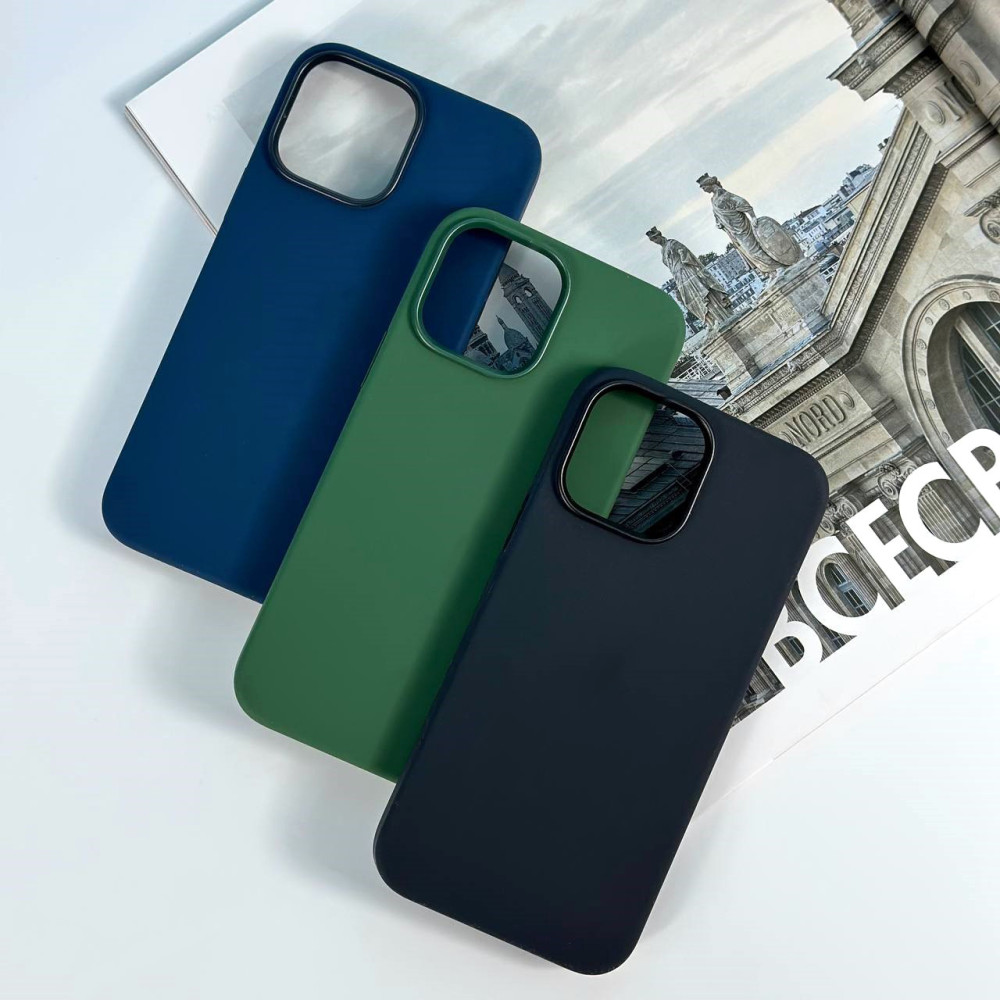 Накладка Silicone Case Premium quality+IC+Box+Magnetic LOGO iPhone 13