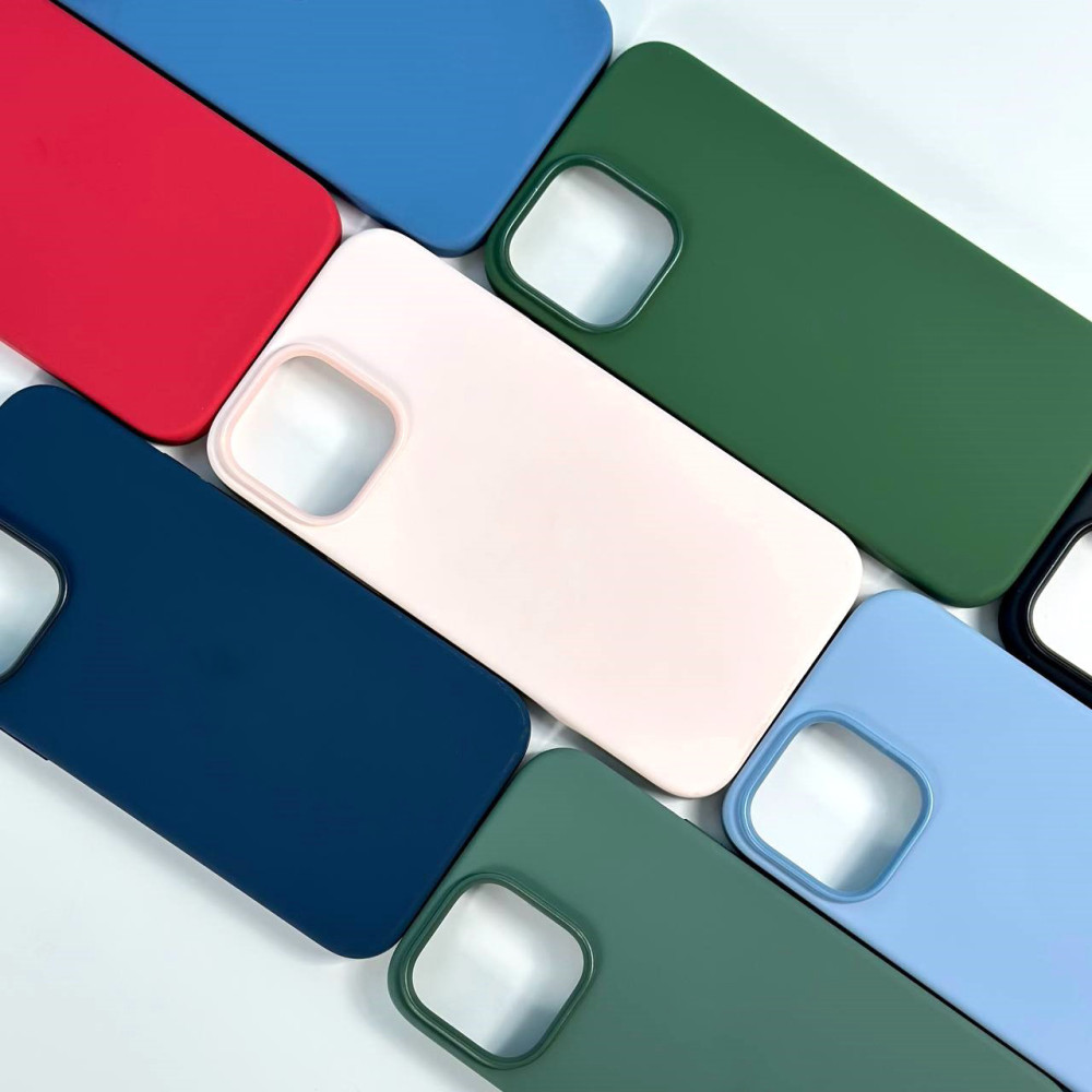 Накладка Silicone Case Premium quality+IC+Box+Magnetic LOGO iPhone 13