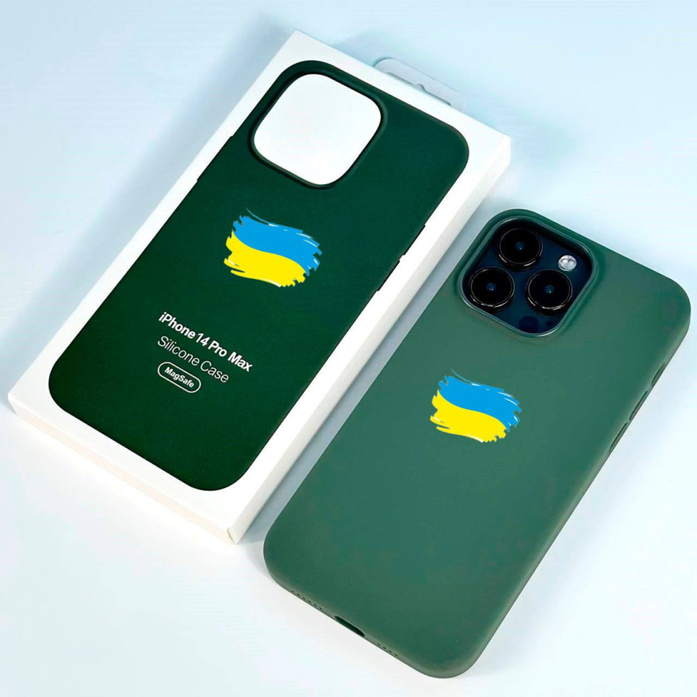 Накладка Silicone Case Premium quality+IC+Box+Magnetic LOGO iPhone 14 Pro Max