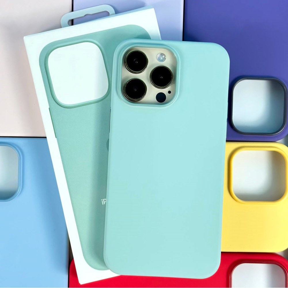 Накладка Silicone Case Premium quality+IC+Box+Magnetic LOGO iPhone 14 Pro Max