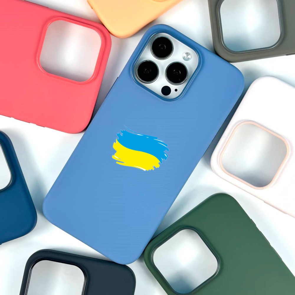 Накладка Silicone Case Premium quality+IC+Box+Magnetic LOGO iPhone 15