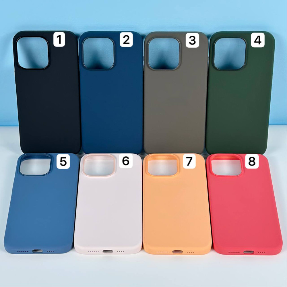 Накладка Silicone Case Premium quality+IC+Box+Magnetic LOGO iPhone 15