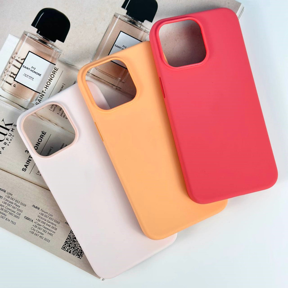 Накладка Silicone Case Premium quality+IC+Box+Magnetic LOGO iPhone 15