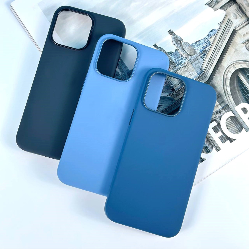 Накладка Silicone Case Premium quality+IC+Box+Magnetic LOGO iPhone 15