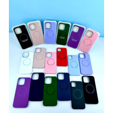 Накладка Silicone Case WCMS Metal Frame MagSafe BOX iPhone 12-12 Pro (2020) 6.1