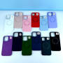 Накладка Silicone Case WCMS Metal Frame MagSafe BOX iPhone 14 Pro Max (2022) 6.7