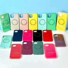 Накладка Silicone Case WCMS Original+MagSafe iPhone 13 Pro Max (2021)