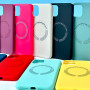 Накладка Silicone Case WCMS Original+MagSafe iPhone 12-12 Pro (2020) 6.1