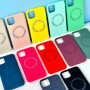 Накладка Silicone Case WCMS Original+MagSafe iPhone 14 Plus (2022) 6.7