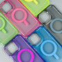 Накладка Silicone Colorful Case Silver Frame Magnetic iPhone 13 Pro Max