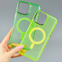 Накладка Silicone Colorful Case Silver Frame Magnetic iPhone 13 Pro Max