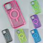 Накладка Silicone Colorful Case Silver Frame Magnetic iPhone 13 Pro Max