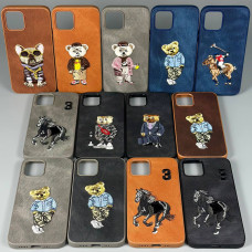 Накладка Teddy Bear Embroidered iPhone 12-12 Pro