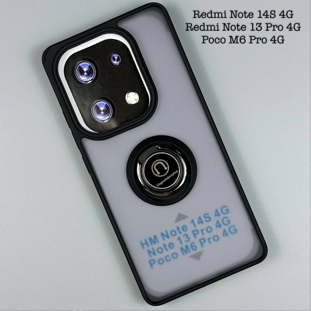 Накладка Totu Ring Series Matte Magnet Xiaomi Redmi Note 14S 4G-Redmi Note 13 Pro 4G-Poco M6 Pro
