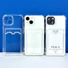 Силікон Transparent With Pocket Separate Camera Samsung S22 Ultra