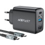  Мережевий зарядний пристрій AceFast A17 GaN3 Type-C to Type-C 65W 1USB-C 1USB +HDMI 4K HD Швидка зарядка