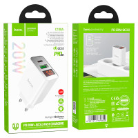 Мережевий зарядний пристрій Hoco C100A PD20W+QC3.0