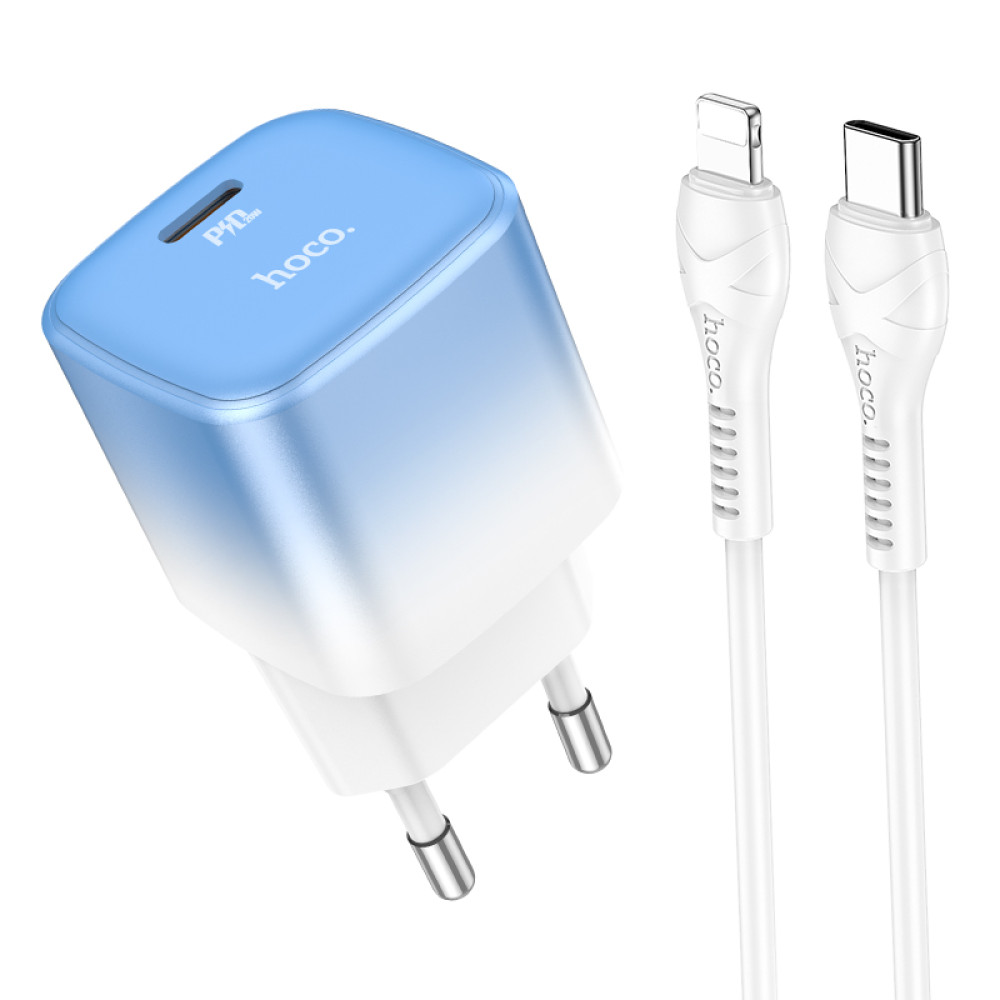 Мережевий зарядний пристрій Hoco C101A PD20W Type-C to Lightning