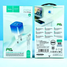 Мережевий зарядний пристрій Hoco C101A PD20W Type-C to Lightning