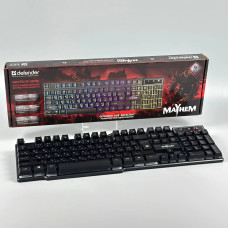 Клавіатура дротова DEFENDER Mayhem GK-360DL з RGB підсвічування 19Anti-Ghost (з Eng, UA, RU розкладками)