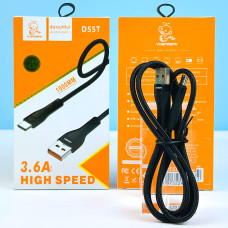 Data Cable Denmen D55T Type-C 3.6A 1m