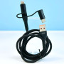 Data Cable Denmen D55E 3-in-1 Micro+ Lightning+Type-C 1m