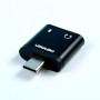 Перехідник Denmen DU09 2in1 Type-C to 3.5mm audio converter