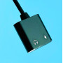 Перехідник Denmen DU08 2in1 Dual port digital Lightning to 3.5mm audio converter (без упаковки)