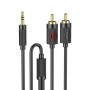 AUX Hoco UPA28 lotus 3.5mm to 2RCA 1.5m