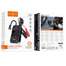 Автомобільний пускозарядний пристрій (бустер) - компресор Hoco QS6 Clever 8000mAh
