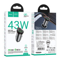Автомобільний зарядний пристрій Hoco NZ16A Rigorous PD25W+QC3.0 (43W)