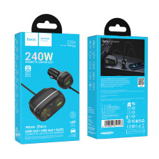 Автомобільний зарядний пристрій Hoco Z59A Rank + прикурювач PD30W+QC3.0