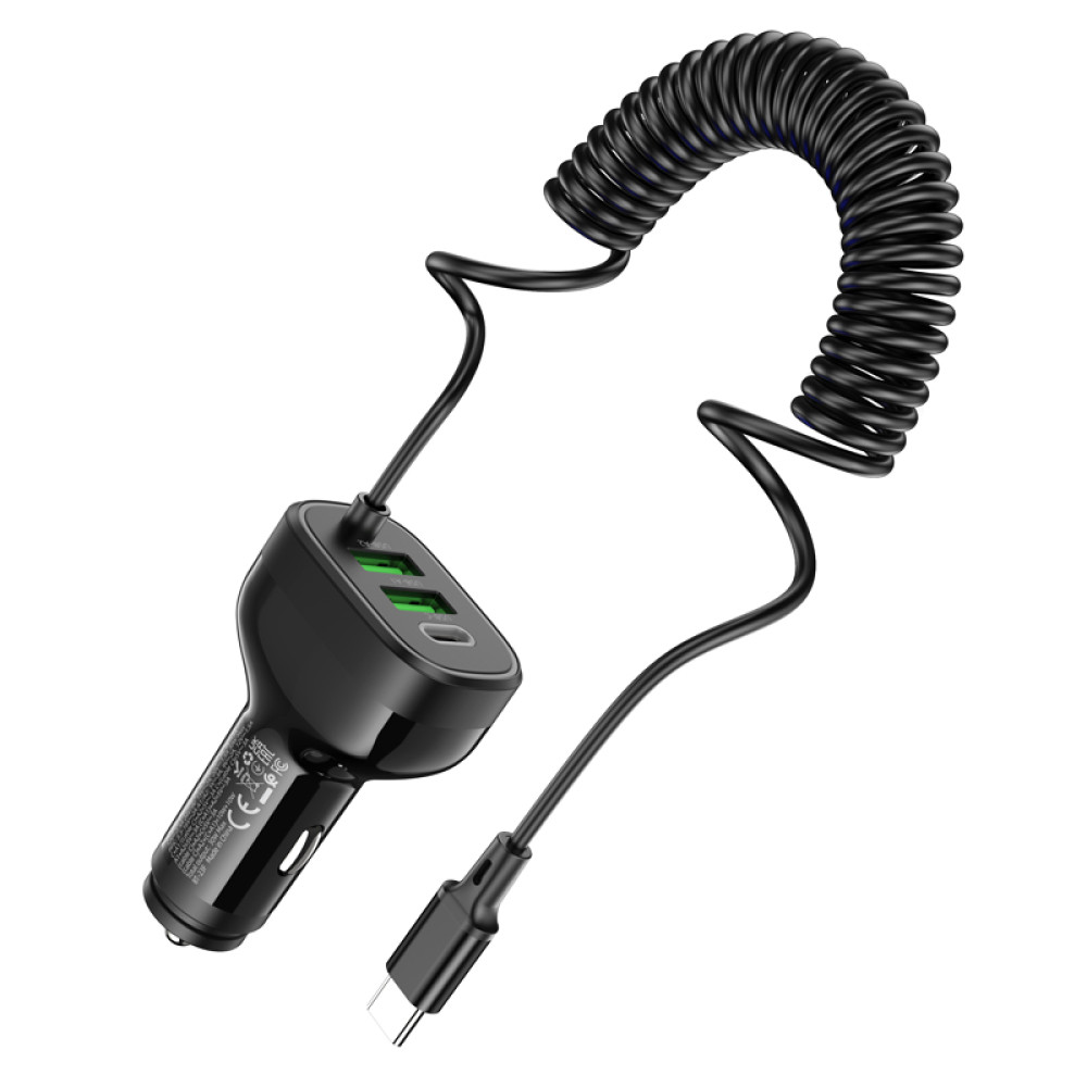 Автомобільний зарядний пристрій Hoco NZ11A Guide PD30W+18W Type-C