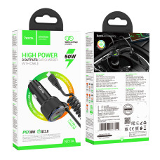Автомобільний зарядний пристрій Hoco NZ17A Avant-garde PD30W+QC3.0 Type-C