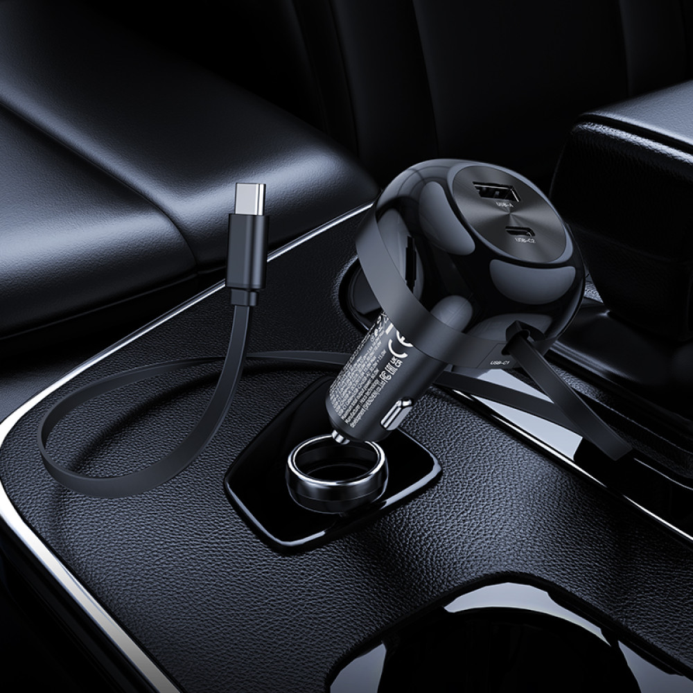 Автомобільний зарядний пристрій Hoco NZ15 Unimpeded PD30W+QC3.0 Type-C