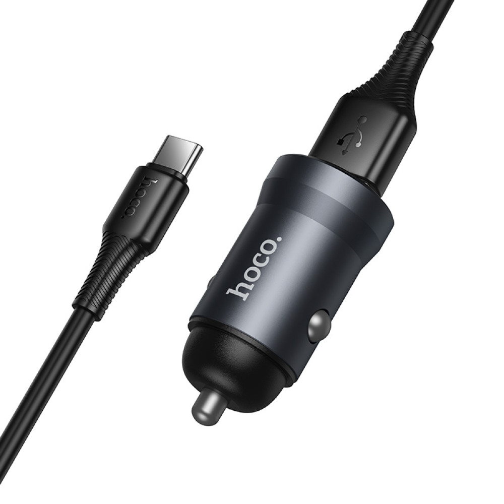 Автомобільний зарядний пристрій Hoco Z62 Energy QC3.0 Type-C