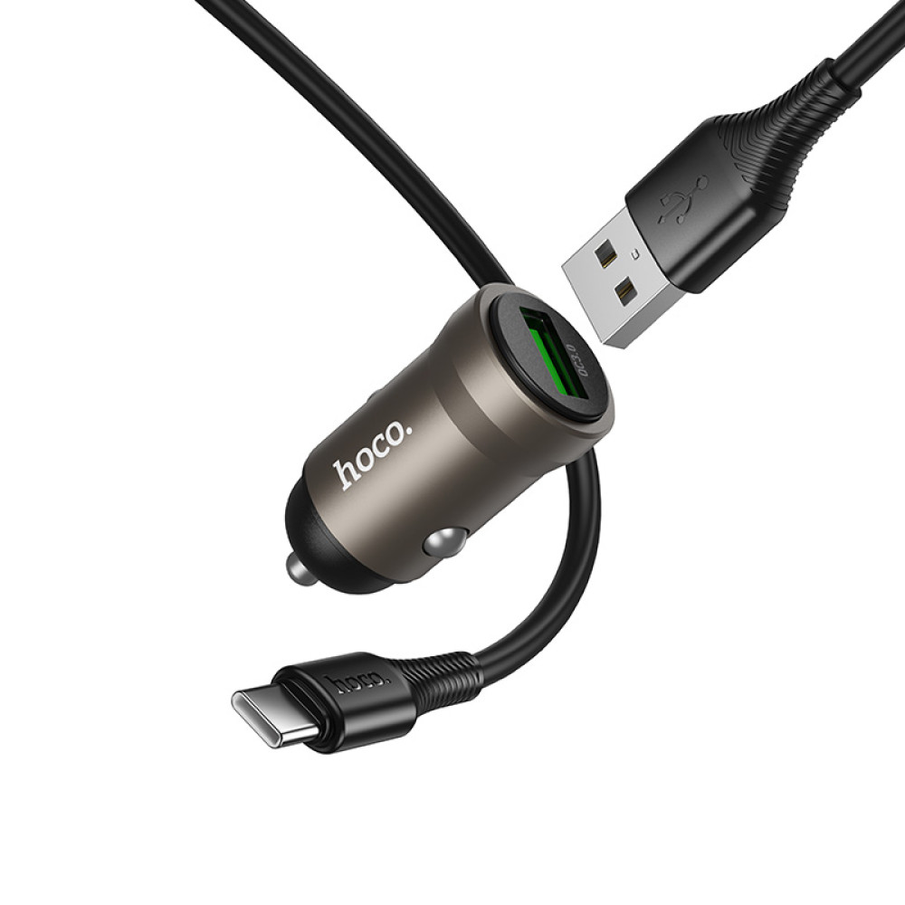 Автомобільний зарядний пристрій Hoco Z62 Energy QC3.0 Type-C