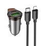 Автомобільний зарядний пристрій Hoco NZ16A Rigorous PD25W+QC3.0 Type-C to Lightning