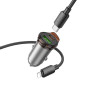 Автомобільний зарядний пристрій Hoco NZ16A Rigorous PD25W+QC3.0 Type-C to Lightning