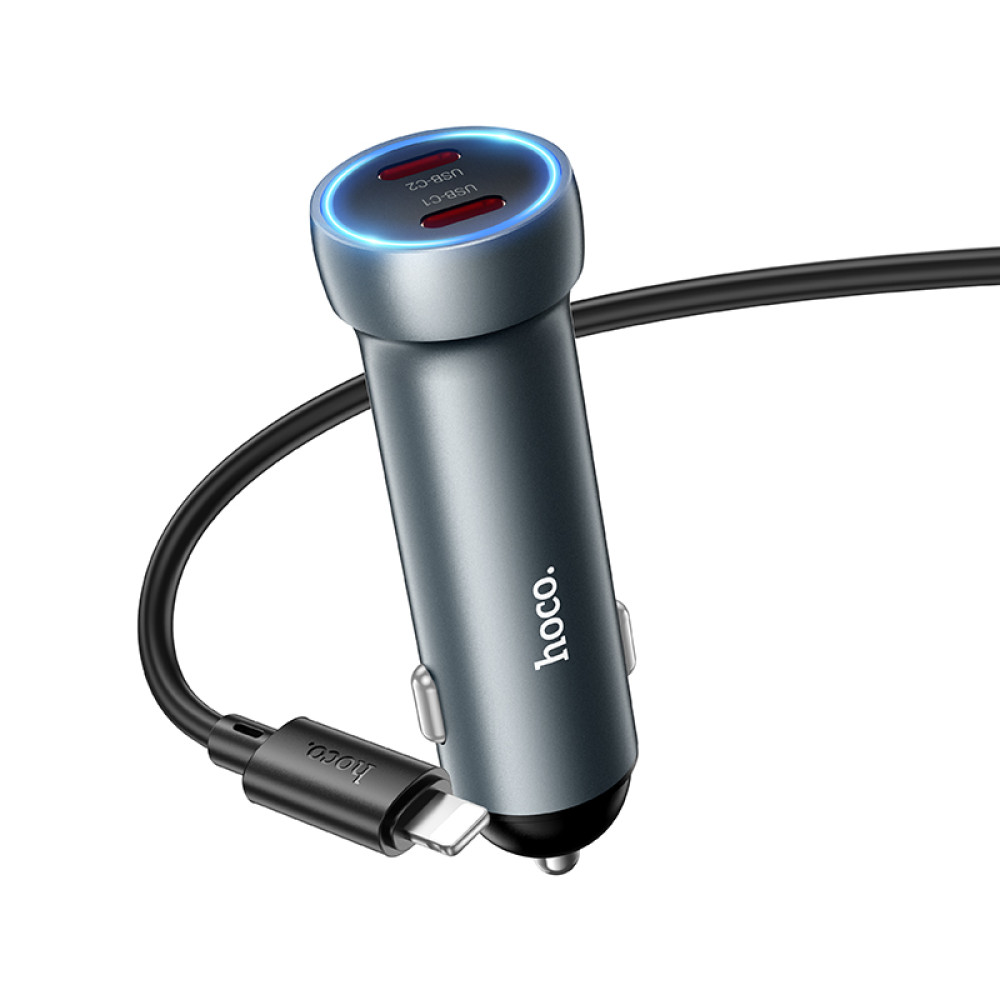 Автомобільний зарядний пристрій Hoco Z54B Prosperous PD60W Type-C to Lightning
