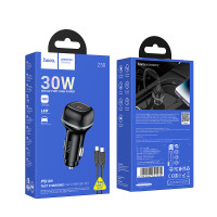 Автомобільний зарядний пристрій Hoco Z58 Rank PD30W Type-C to Lightning