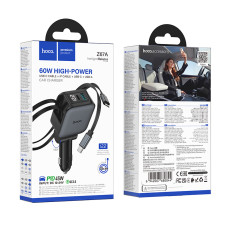 Автомобільний зарядний пристрій Hoco Z67A Triunfar PD45W+QC3.0 Type-C+Lightning
