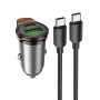 Автомобільний зарядний пристрій Hoco NZ16A Rigorous PD25W+QC3.0 Type-C to Type-C