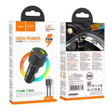 Автомобільний зарядний пристрій Hoco NZ17 Avant-garde PD45W+QC3.0 Type-C to Type-C
