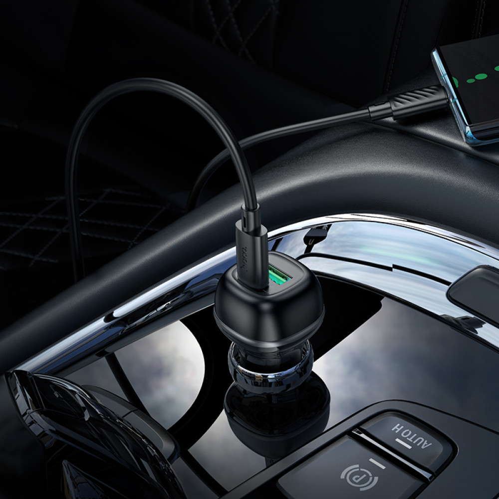 Автомобільний зарядний пристрій Hoco Z58A Rank PD30W+QC3.0 Type-C to Type-C