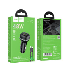 Автомобільний зарядний пристрій Hoco Z58A Rank PD30W+QC3.0 Type-C to Type-C