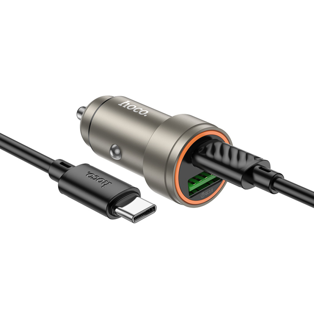 Автомобільний зарядний пристрій Hoco Z57A Glorious PD30W+QC3.0 Type-C to Type-C