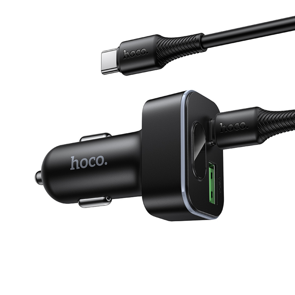 Автомобільний зарядний пристрій Hoco Z63B Barry PD30W+QC3.0 Type-C to Type-C
