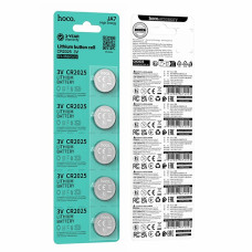 Батарейка Hoco JA7 Button CR2025 3V 150mAh (5шт.)