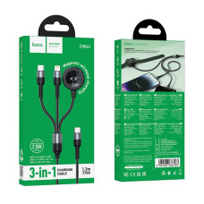 Бездротовий зарядний пристрій Hoco CW64 3in1 iWatch 2.5W + (with cable Type-C to Lightning)